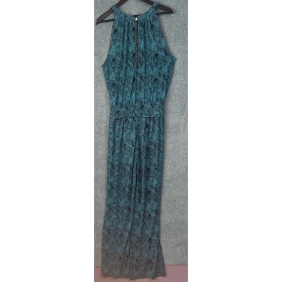 Soft Surroundings Women Jumpsuit Large Blue Sleeveless Tie Waist Cottagecore - Picture 10 of 11